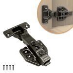 Volo European Style 3D Clip-on Soft Close Concealed Hinges – Black Finish - Image 7