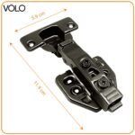Volo European Style 3D Clip-on Soft Close Concealed Hinges – Black Finish - Image 2