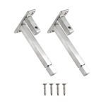 VOLO Stainless Steel F Type Glass Shelf Bracket Square