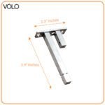 VOLO Stainless Steel F Type Glass Shelf Bracket Square - Image 2