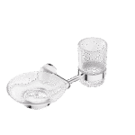 Soap Dish With Tumbler Holder – Model 057 (Pearl Series)