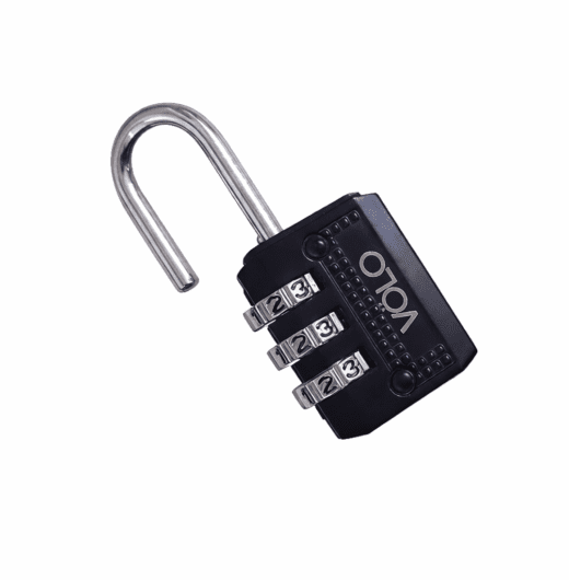 Close up of VOLO combination padlock