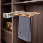Pull-Out Pants Rack – Steel Side-Mounted Trouser Organizer