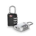 TSA approved combination padlocks on display