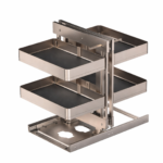 2 Layer Magic Corner Kitchen Storage with Soft Close - Image 2